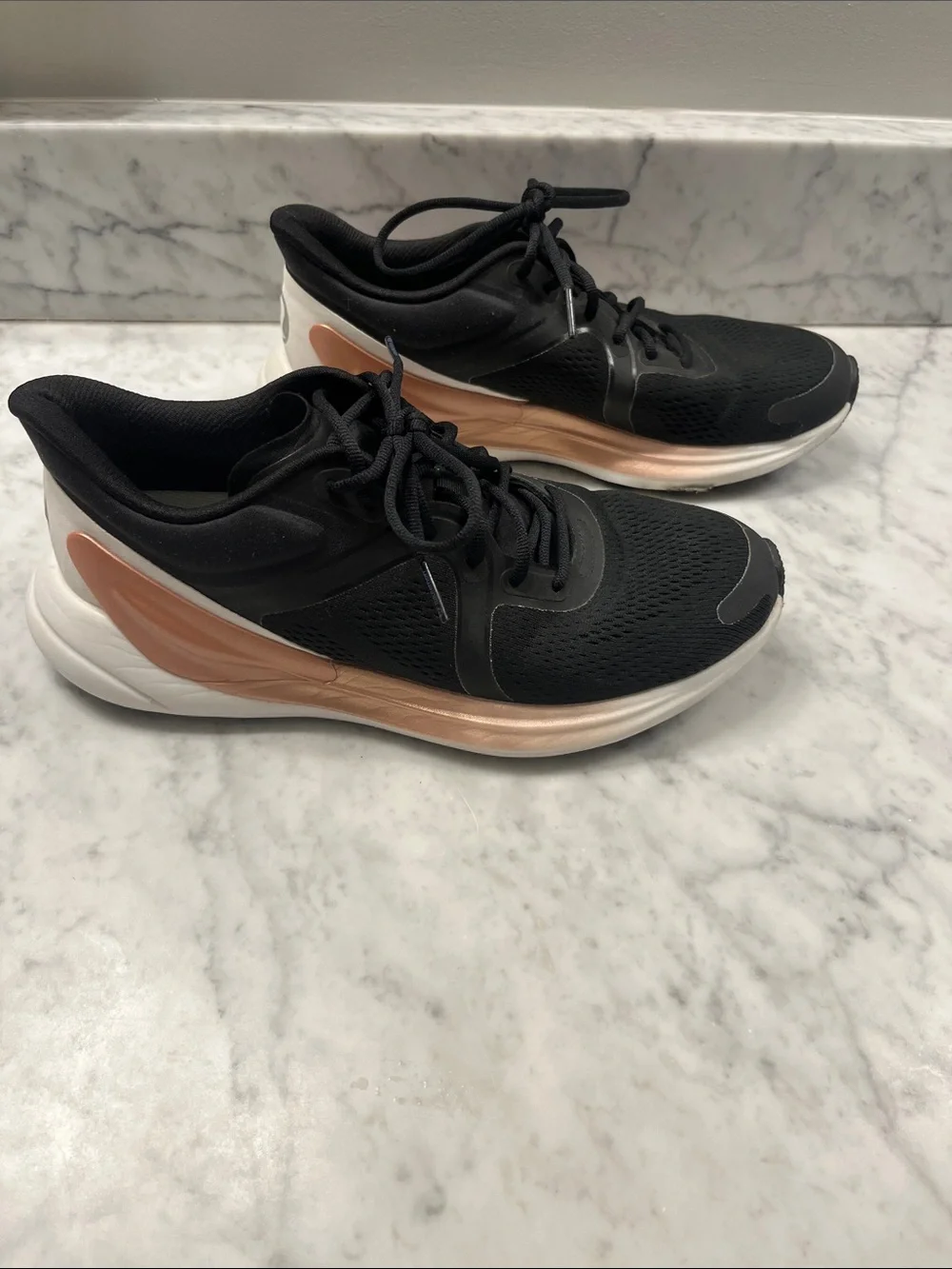 lululemon athletica Black and Rose Gold Women's Athletic Shoes